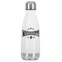 Mississippi Vintage State Pride Outline Distressed Stainless Steel Insulated Water Bottle