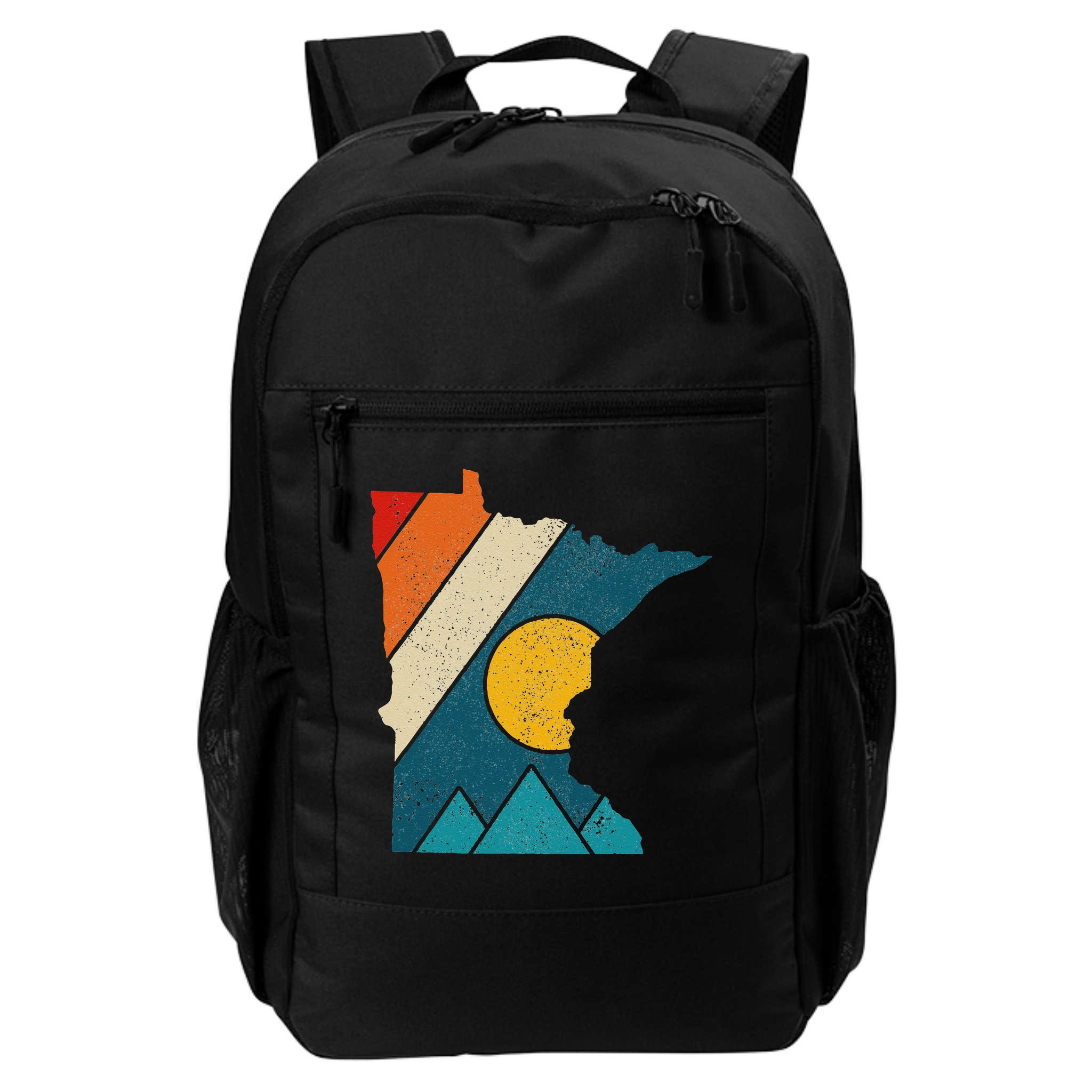 Minnesota Vintage State Map Mountains Hiking Pride Gift Backpack