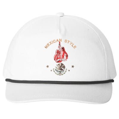 Mexican Vintage Style Boxing Great Boxer Snapback Five-Panel Rope Hat