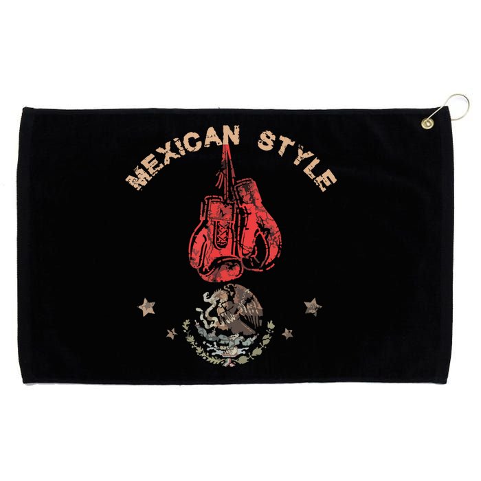 Mexican Vintage Style Boxing Great Boxer Grommeted Golf Towel