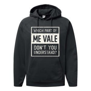 ME VALE Spanish Mexico No Me Importa Espanol Spanish Performance Fleece Hoodie