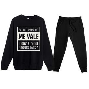 ME VALE Spanish Mexico No Me Importa Espanol Spanish Premium Crewneck Sweatsuit Set