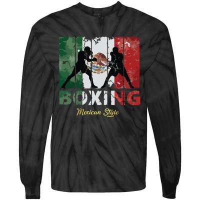 Mexican Vintage Style Boxing Great Boxing Tie-Dye Long Sleeve Shirt