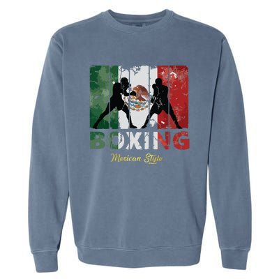 Mexican Vintage Style Boxing Great Boxing Garment-Dyed Sweatshirt