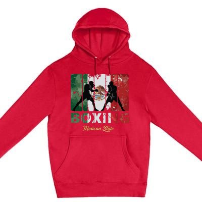 Mexican Vintage Style Boxing Great Boxing Premium Pullover Hoodie