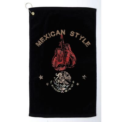 Mexican Vintage Style Boxing Great Boxer Platinum Collection Golf Towel