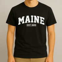 Maine Vintage State Athletic Style Swea T-Shirt
