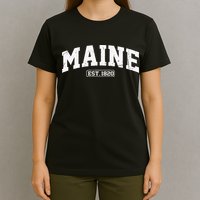 Maine Vintage State Athletic Style Swea T-Shirt