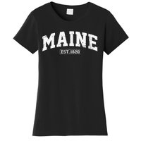 Maine Vintage State Athletic Style Swea Women's T-Shirt