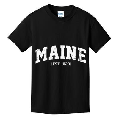 Maine Vintage State Athletic Style Swea Kids T-Shirt