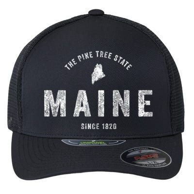 Maine Vintage Sports Design Retro Flexfit Unipanel Trucker Cap