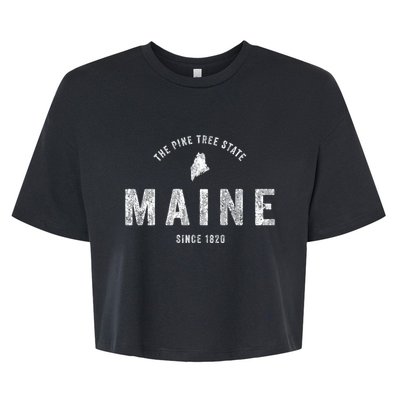 Maine Vintage Sports Design Retro Bella+Canvas Jersey Crop Tee