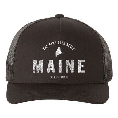 Maine Vintage Sports Design Retro Yupoong Adult 5-Panel Trucker Hat