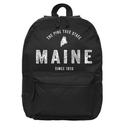 Maine Vintage Sports Design Retro 16 in Basic Backpack