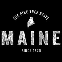 Maine Vintage Sports Design Retro Womens T-Shirt