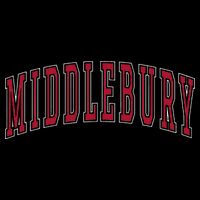 Middlebury Vermont Souvenir College Style Red Text T-Shirt