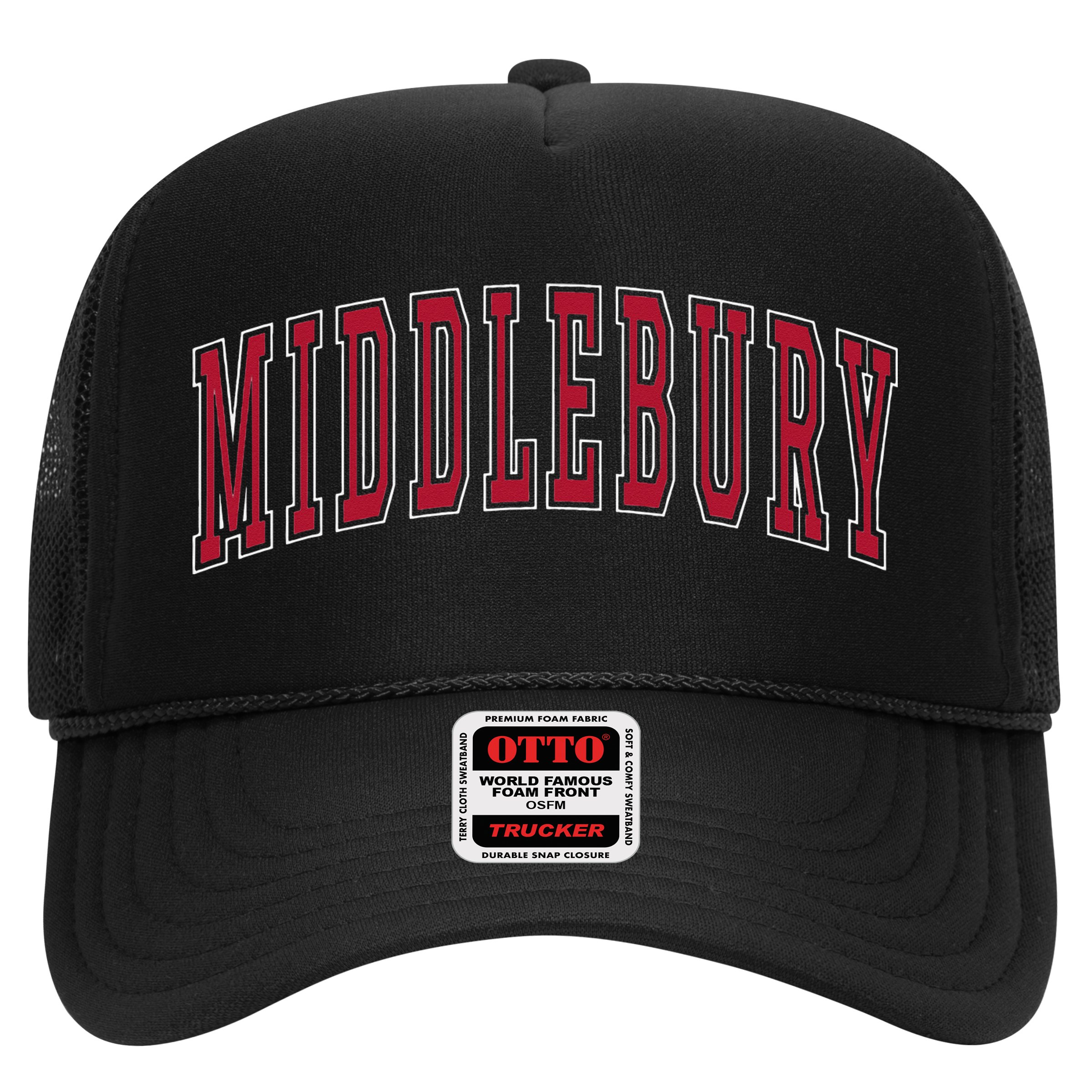 Middlebury Vermont Souvenir College Style Red Text Hat