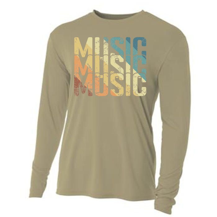 Music Vintage Style Cooling Performance Long Sleeve Crew