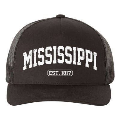 Mississippi Vintage State Athletic Style Yupoong Adult 5-Panel Trucker Hat