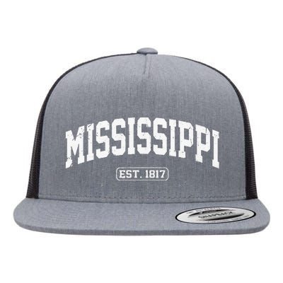 Mississippi Vintage State Athletic Style Flat Bill Trucker Hat