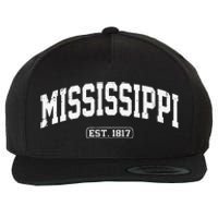 Mississippi Vintage State Athletic Style Wool Snapback Cap