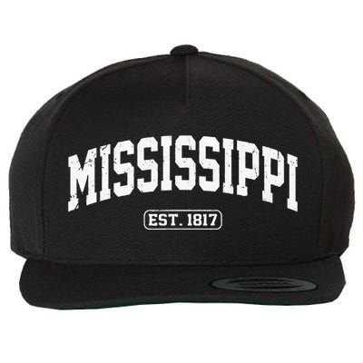 Mississippi Vintage State Athletic Style Wool Snapback Cap