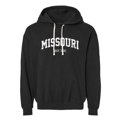 Missouri Vintage State Athletic Style Garment-Dyed Fleece Hoodie