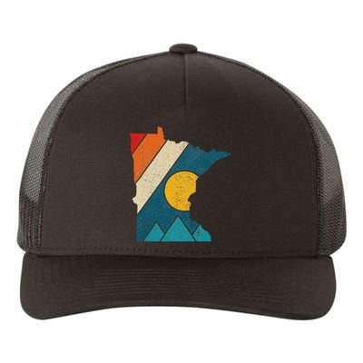 Minnesota Vintage State Map Mountains Hiking Pride Gift Yupoong Adult 5-Panel Trucker Hat