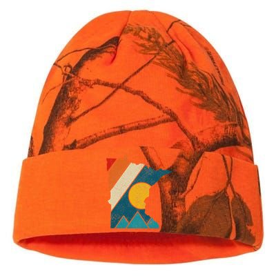 Minnesota Vintage State Map Mountains Hiking Pride Gift Kati Licensed 12" Camo Beanie