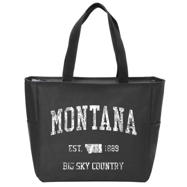 Montana Vintage Sports Design Montanan Zip Tote Bag