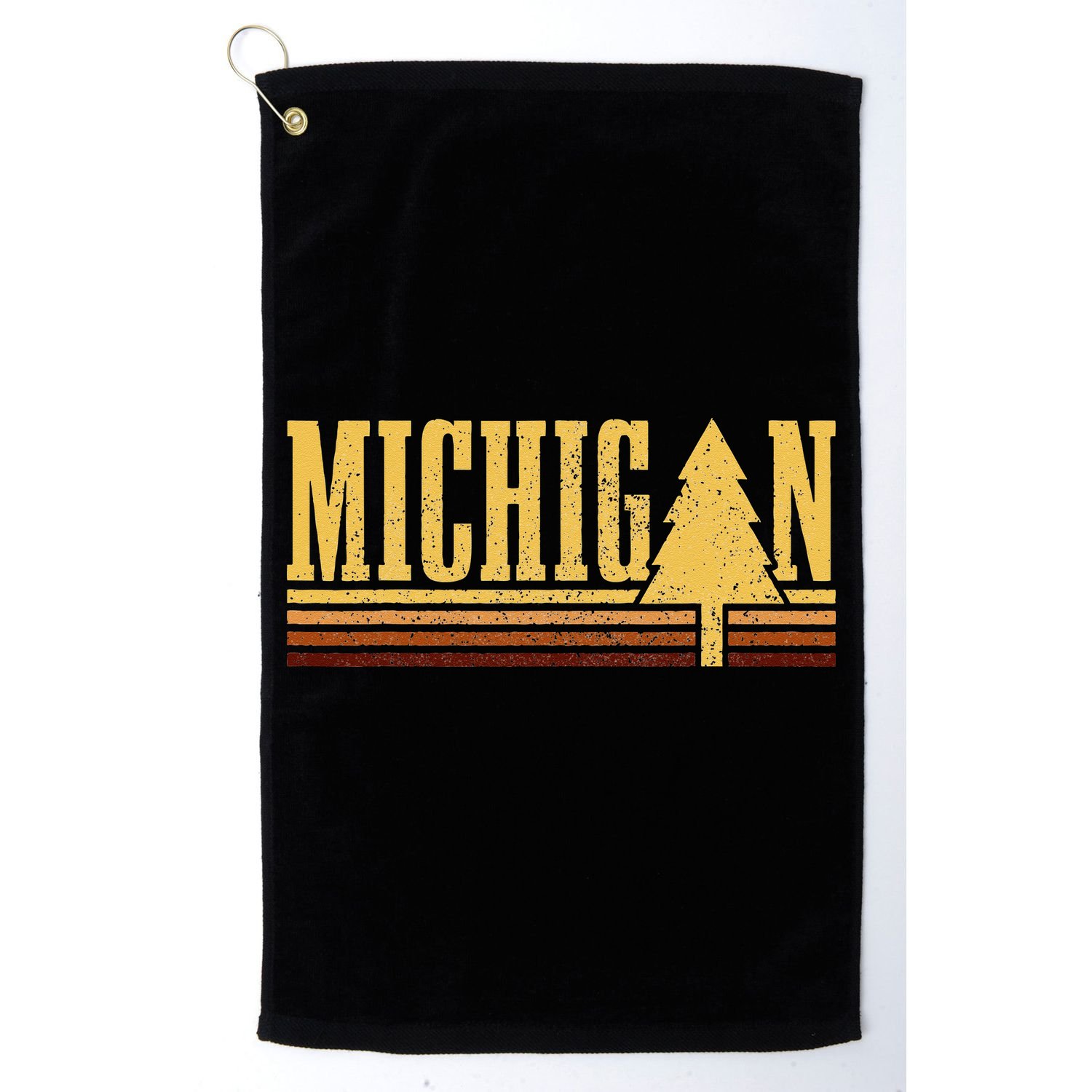 Michigan Vintage Tree State Pride Camping Hiking Michigan Golf Towel