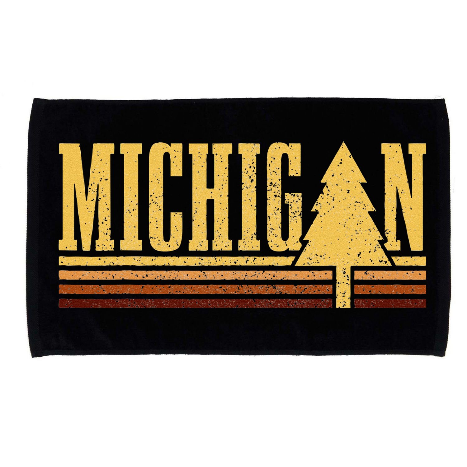 Michigan Vintage Tree State Pride Camping Hiking Michigan Microfiber Hand Towel