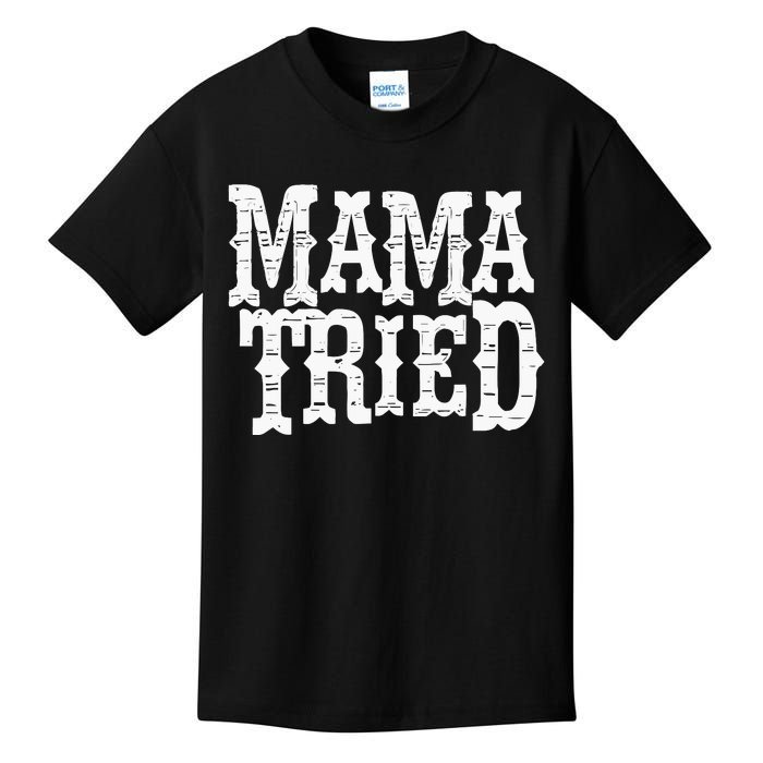 Mama Vintage Tried Country Music For Mom Mother Kids T-Shirt