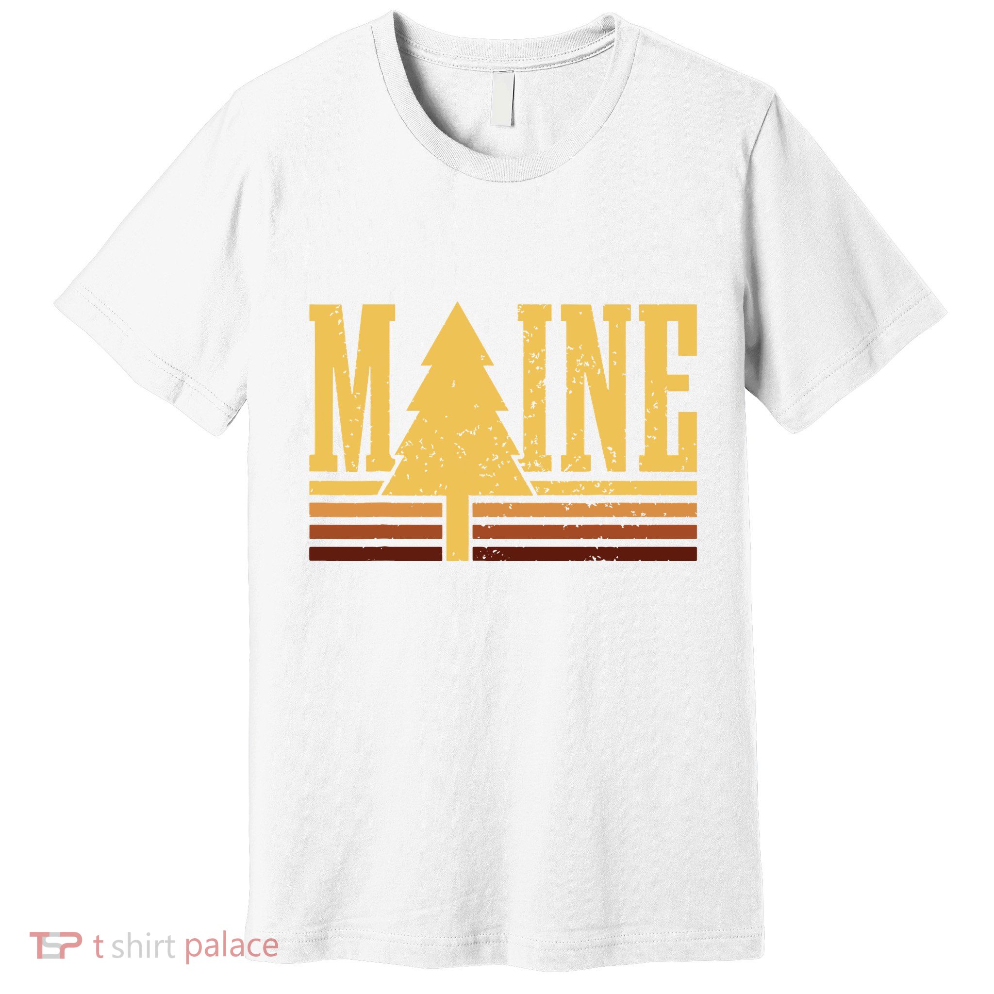 Maine Vintage Tree State Pride Camping Hiking Maine Premium T-Shirt