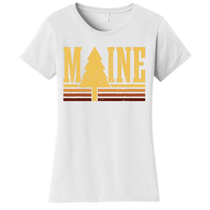 Maine Vintage Tree State Pride Camping Hiking Maine Women's T-Shirt