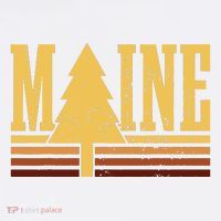 Maine Vintage Tree State Pride Camping Hiking Maine Kids T-Shirt