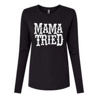 Mama Vintage Tried Country Music For Mom Mother Womens Cotton Relaxed Long Sleeve T-Shirt