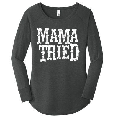 Mama Vintage Tried Country Music For Mom Mother Women's Perfect Tri Tunic Long Sleeve Shirt