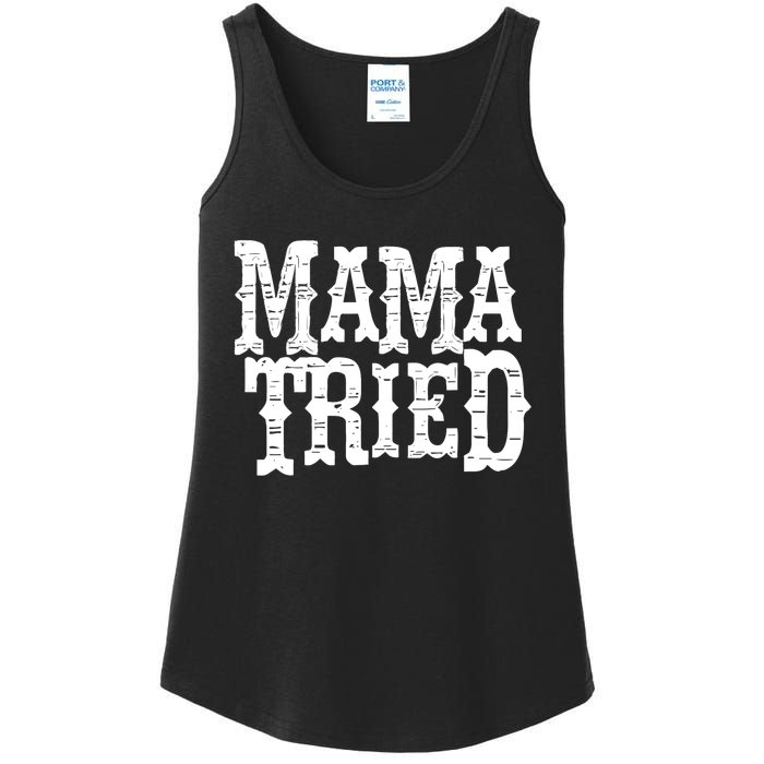 Mama Vintage Tried Country Music For Mom Mother Ladies Essential Tank