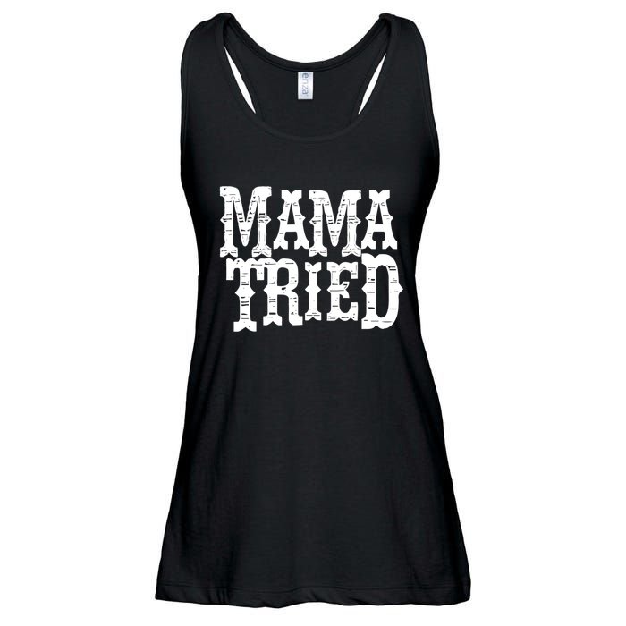 Mama Vintage Tried Country Music For Mom Mother Ladies Essential Flowy Tank