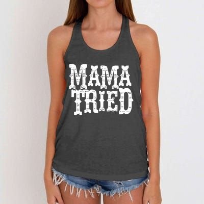 Mama Vintage Tried Country Music For Mom Mother Women's Knotted Racerback Tank