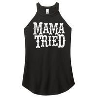 Mama Vintage Tried Country Music For Mom Mother Women's Perfect Tri Rocker Tank