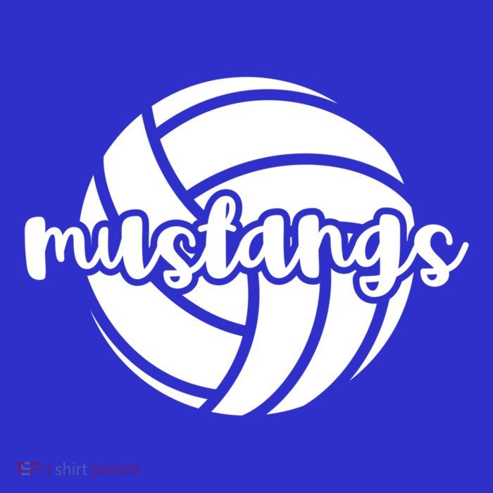 Mustangs Volleyball Team Mascot School Spirit Game Night Funny Gift T-Shirt