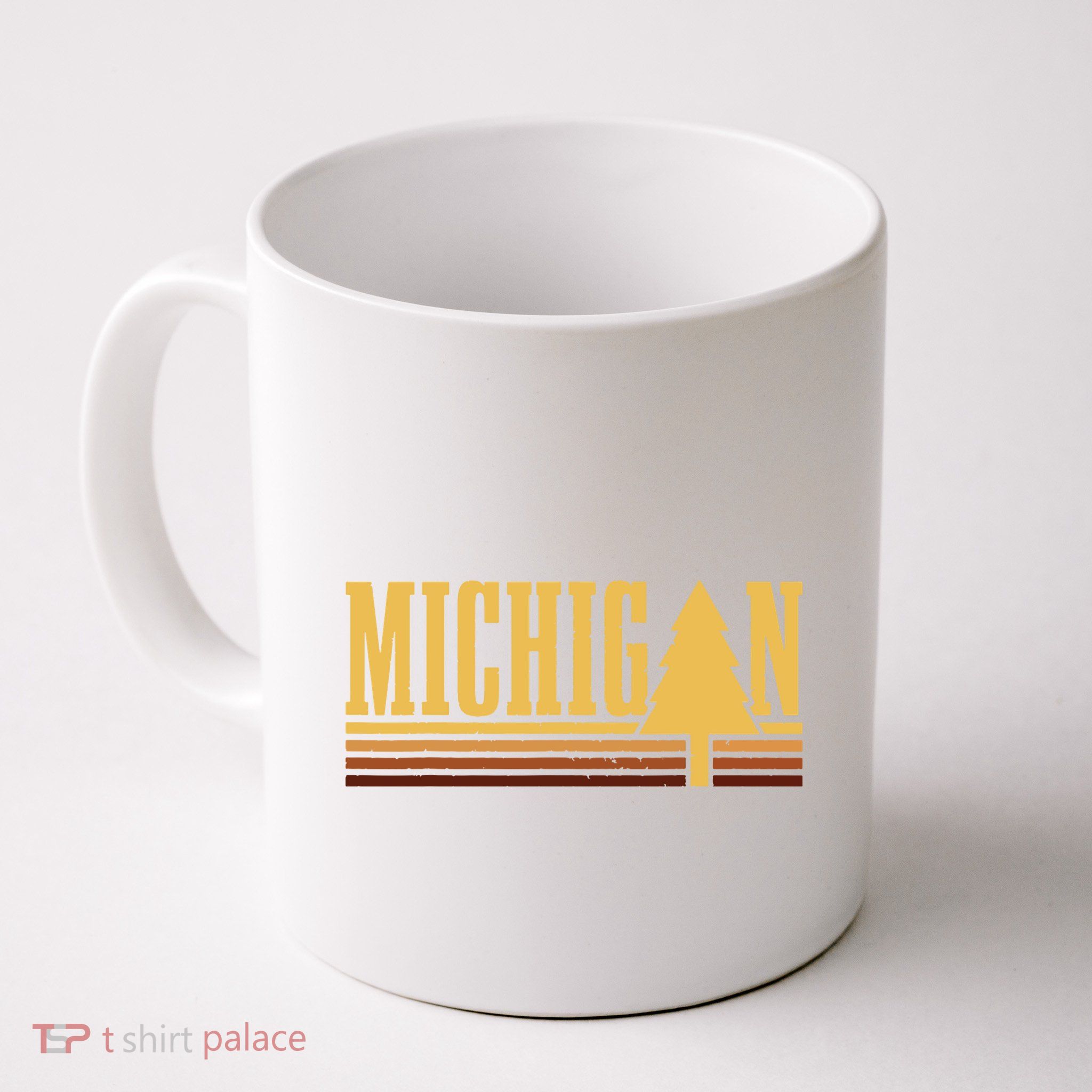 Michigan Vintage Tree State Pride Camping Hiking Michigan Mug