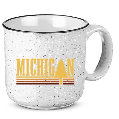 Michigan Vintage Tree State Pride Camping Hiking Michigan 15oz Campfire Ceramic Mug