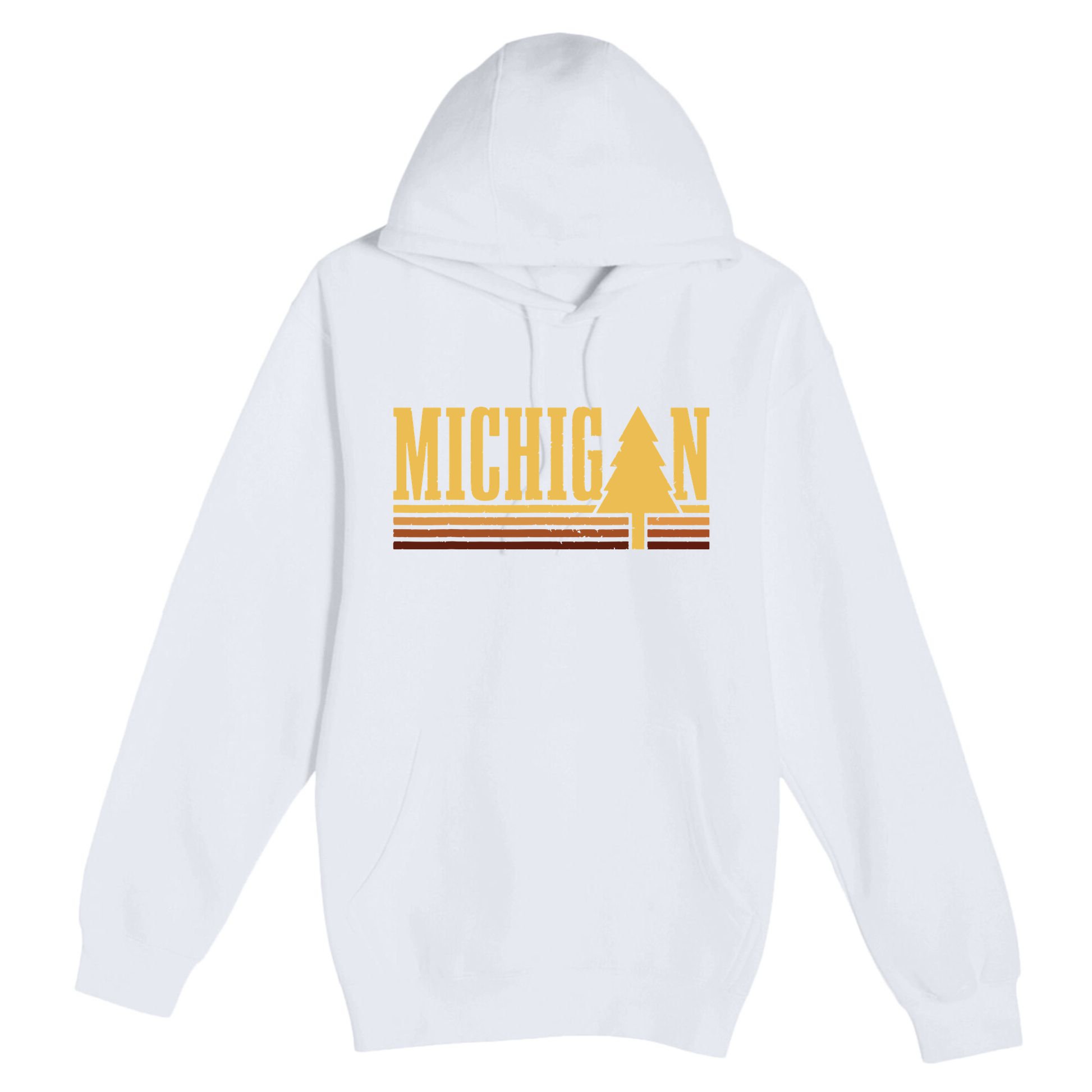 Michigan Vintage Tree State Pride Camping Hiking Michigan Premium Pullover Hoodie