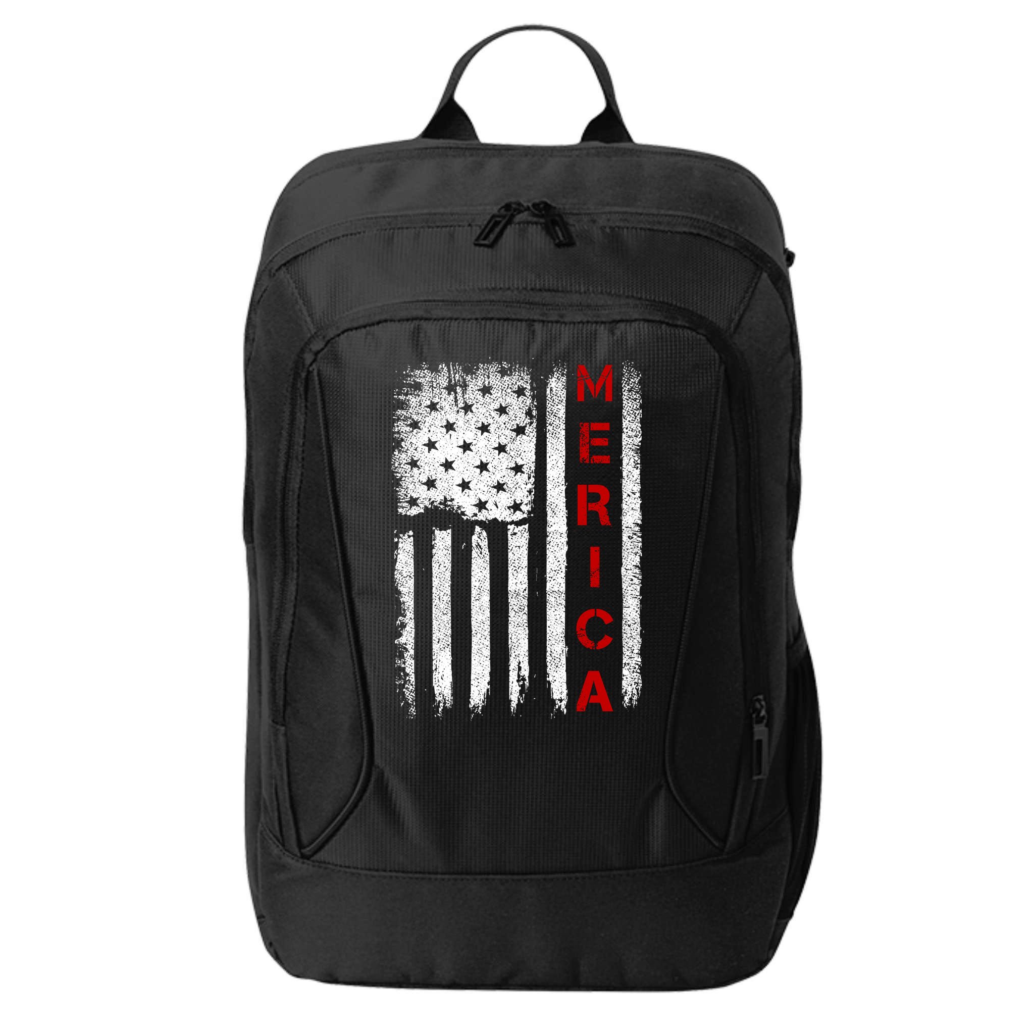 Merica Vintage USA Flag Stars And Stripes Funny 4th Of July City Backpack