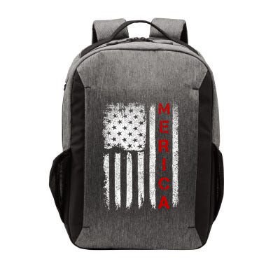Merica Vintage USA Flag Stars And Stripes Funny 4th Of July Vector Backpack