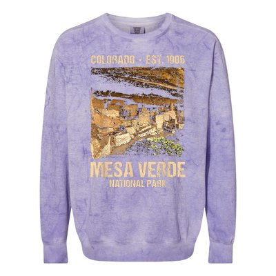 Mesa Verde Us National Park Colorado Colorblast Crewneck Sweatshirt