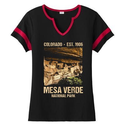 Mesa Verde Us National Park Colorado Ladies Halftime Notch Neck Tee